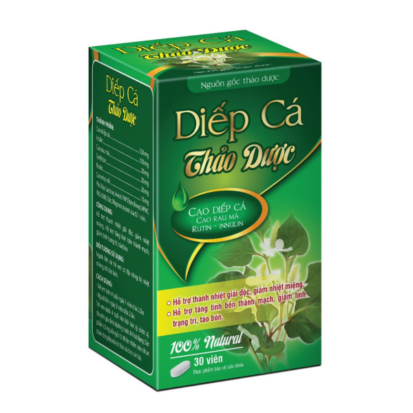 Diếp Cá Thảo Dược _Akophar (Lọ30 Viên) K40H