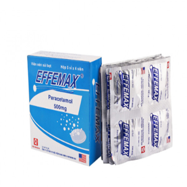 Effemax 500Mg Sủi (Paracetamol ) _Quang Minh (H5 Vỉ X 4V)