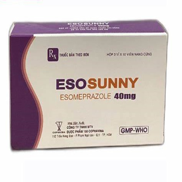 Esosunny 40Mg (Esoomeprazol) _Dp 150 (H3Vỉ X10 Viên)