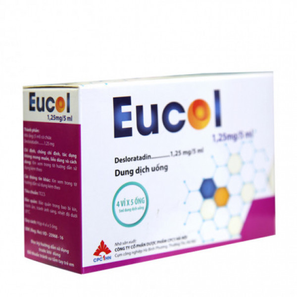 Eucol 1,255Mg Siro Tw1 (Hộp 20 Ống)