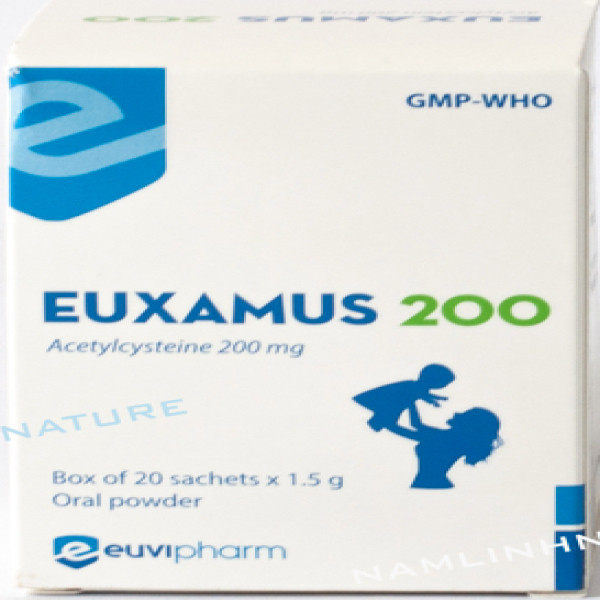 Euxamus 200Mg (Acetylcystein) Gói _Euvipharm (H20 Gói X 1,5Gr)