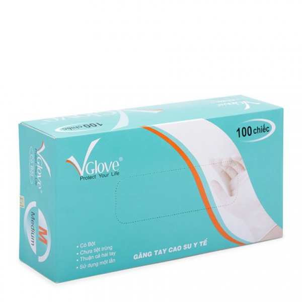 Găng Tay Vglove Có Bột Size Xs Khải Hoàn (H/100C)