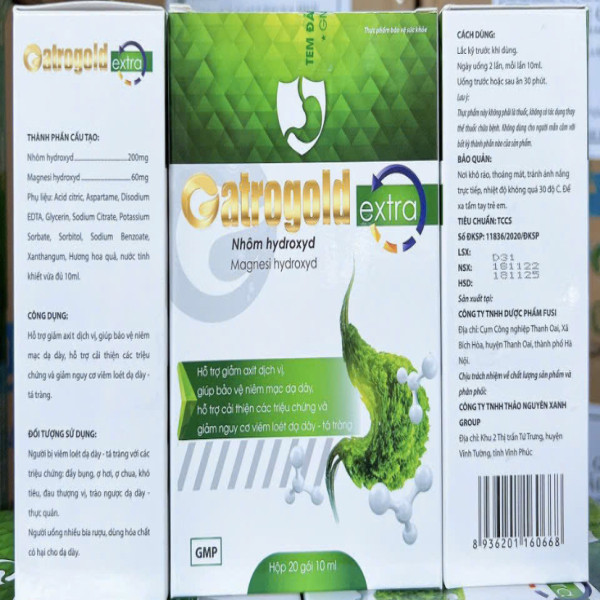 Gastrogold Extra gel dạ dày ( Extra Xanh ) (H20 Gói X 10Ml)