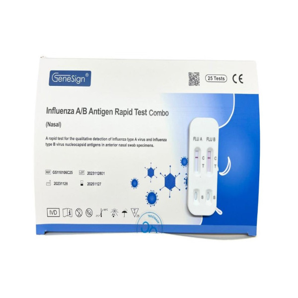 Test Cúm Ab Influenza A/B Antigen Rapid Test _Genesign (H/25 Que)