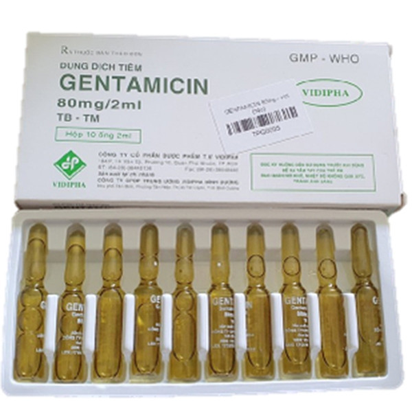 Gentamicin 80Mg2Ml _ Vidipha (H10 Ống)