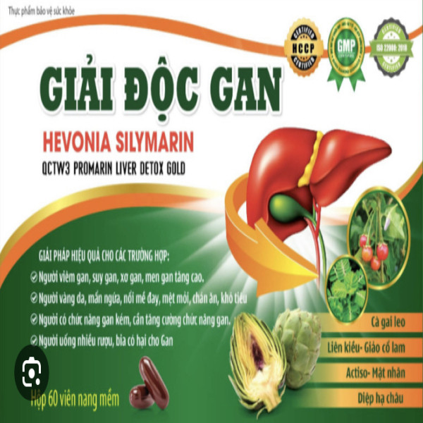 Giải Độc Gan Vỉ Xanh Hevonia Silymarin (H12Vỉ X 5) K66H