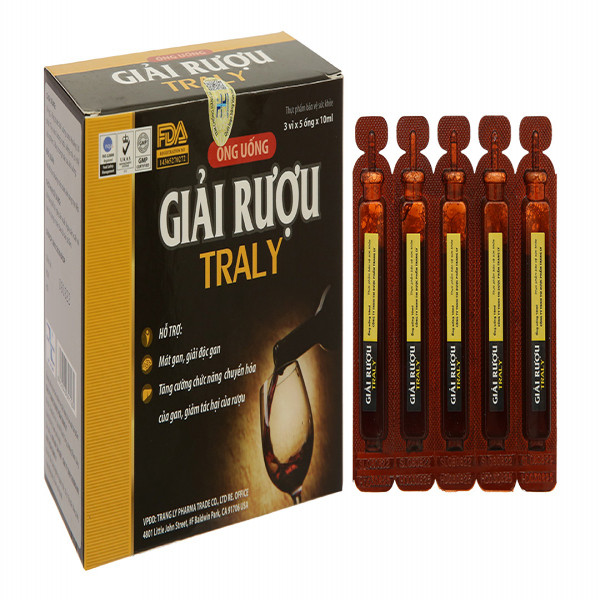 Giải Rượu Traly Ống Uống 10Ml (H15Ống)