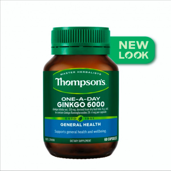 Ginkgo 6000Mg Bổ Não Thompson's (L60V) - Mẫu Mới