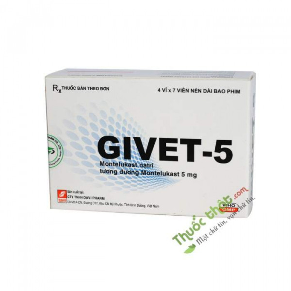 Givet 5 Montelukast 5Mg Davipharm (H28V)