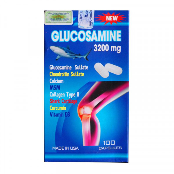 Glucosamin 3200Mg _ Mỹ (Lọ100 Viên) Xanh