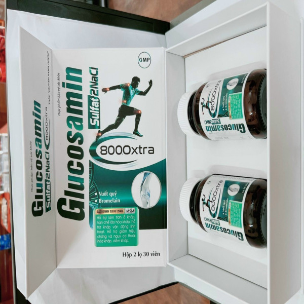Glucosamin 8000 Xtra Người Chạy _Gỗ Xanh (H2 Lọ X 30V)