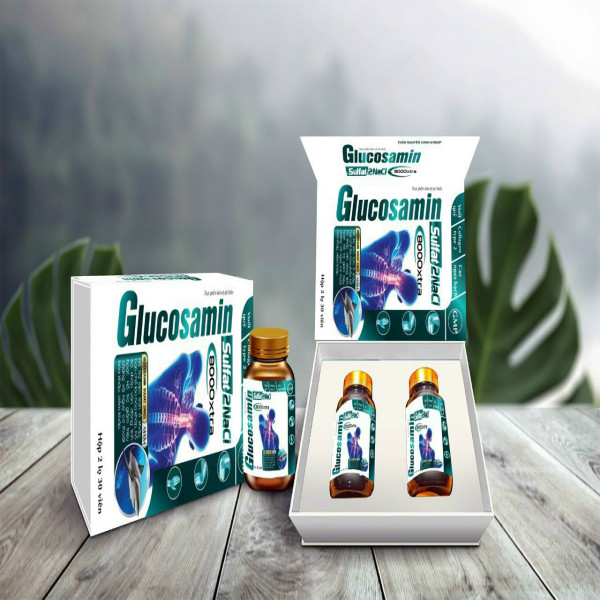 Glucosamin Sulfat 2 Nacl 8000 Extra Ôm Gáy _Gỗ (H2 Lọ X 30V)