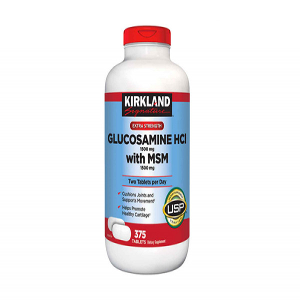 Glucosamine Hcl 1500Mg With Msm _Kirkland Mỹ (Lọ375V) Đắt