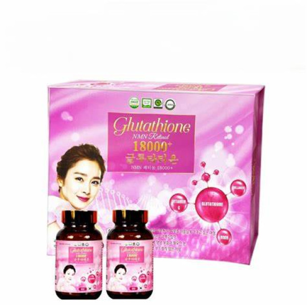 Glutathion 18000Mg_ Hồng, Gỗ (Hộp2 Lọ30 Viên) K36H