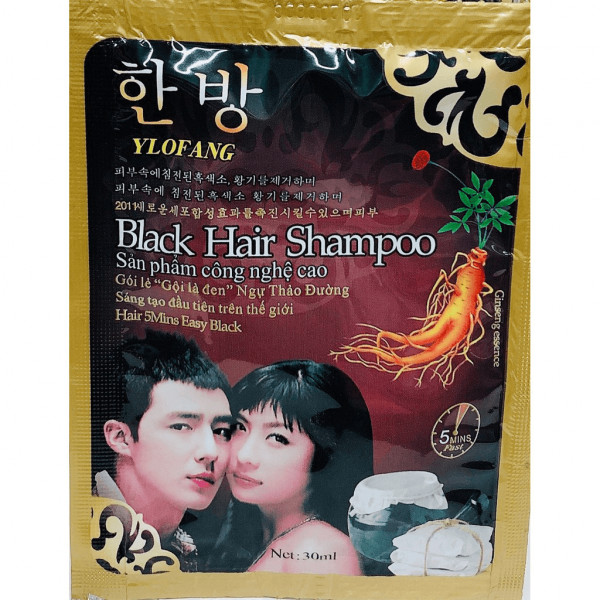 Gội Đen Black Hair Shampoo Hàn Quốc (D10G30Ml) Đôi Trai Gái