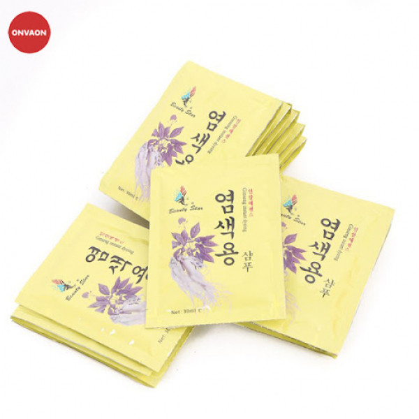 Gội Đen Nhân Sâm Beaty Star Gói Vàng _Hàn Quốc (Dây10 Gói30Ml)