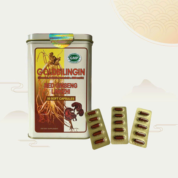 Goldbilingin Red Gingseng Linhzhi Sâm Sắt (H10Vỉ X 5Viên)