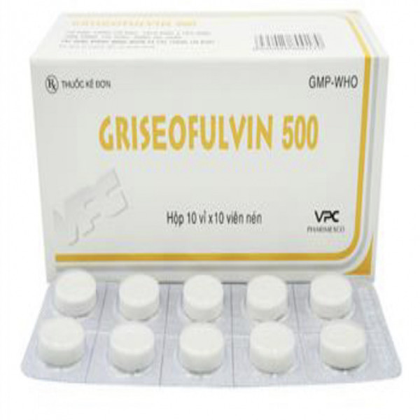 Griseofuvin 500Mg _Cửu Long (Hộp10 Vỉ X 10 Viên)