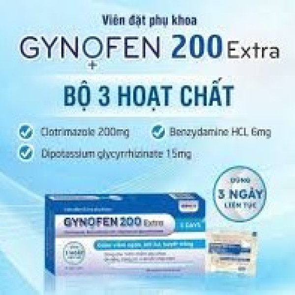 Gynofen 200Mg Đặt Pk (H3 Viên)