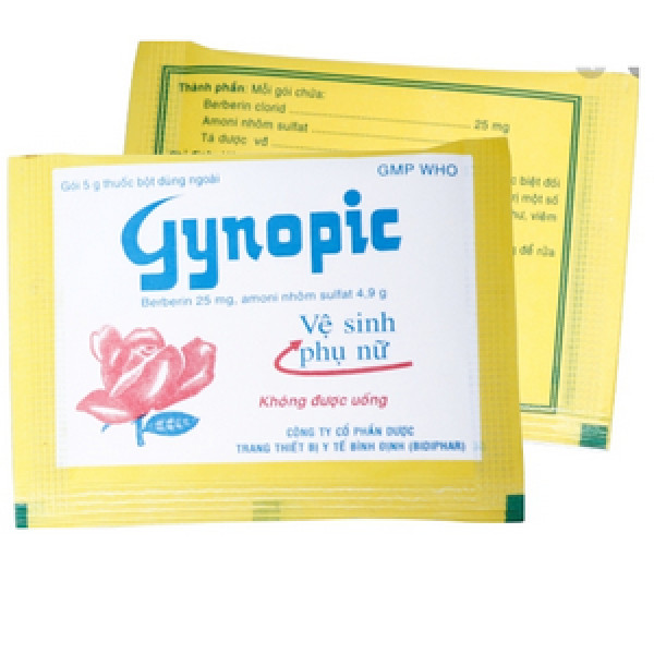 Gynopic Vệ Sinh Hoa Hồng _Bidiphar (Bịch40G5Gr)