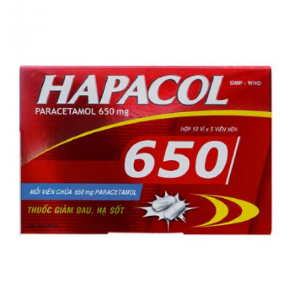 Hapacol 650 Dhg (H10Vỉ X 5Viên) Bé