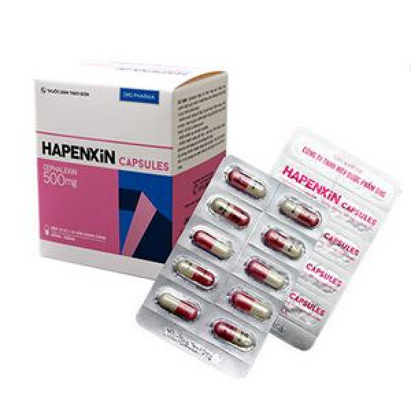 Hapenxin 500Mg (Cephalexin) Vỉ _Dhg (H100V)