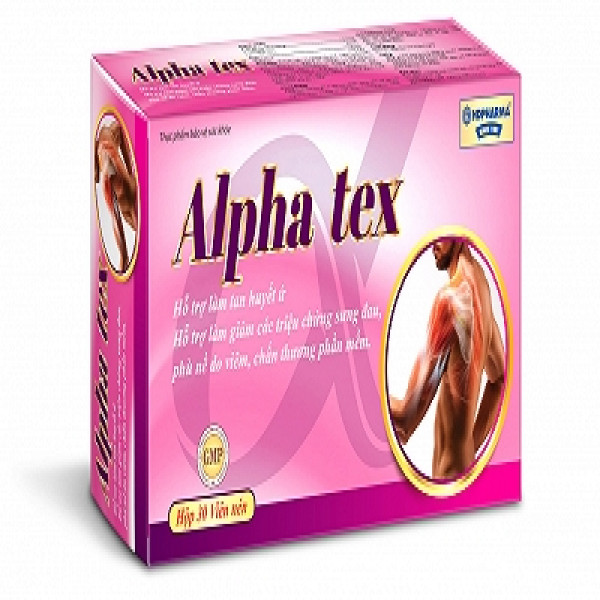 Hỗ Trợ Tan Huyết Ứ, Giảm Sưng Alpha Tex Hd Pharma (H30V)