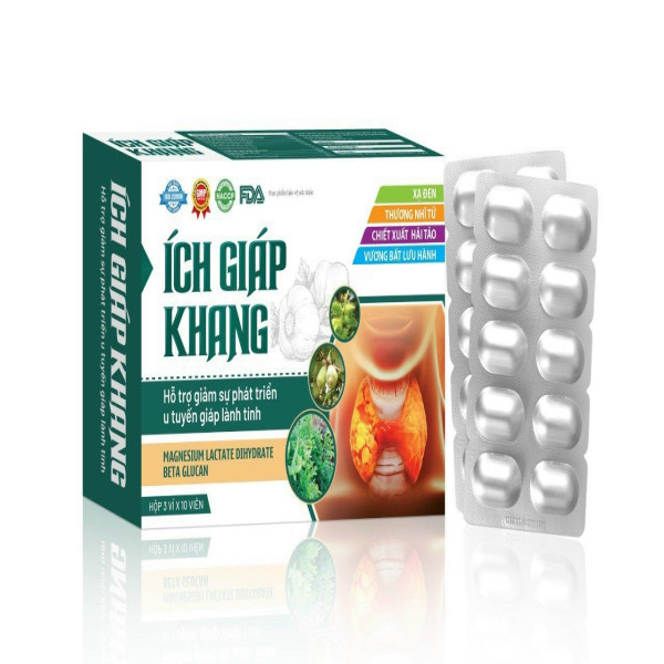 Ích Giáp Khang Giảm U Tuyến Giáp (Hộp3 Vỉ X 10V) Vỉ