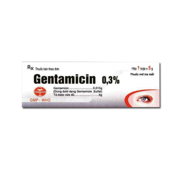 Gentamicin 0.3% Mỡ Mắt _Quảng Bình (Cọc10T5G)