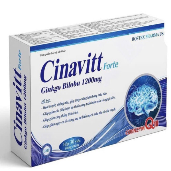 Cinavitt Forte Bổ Não Trắng Hộp 30 Viên