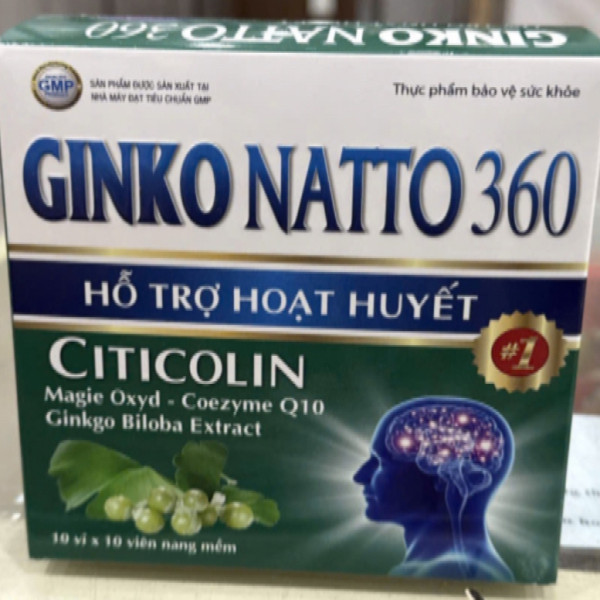 Ginko Nato 360 Citicolin Ld Md (10 Vỉ X 10 Viên)