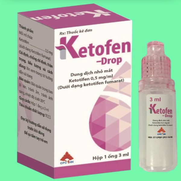 Ketofen 0,5mg/ml dạng nhỏ giọt 3ml CPC1