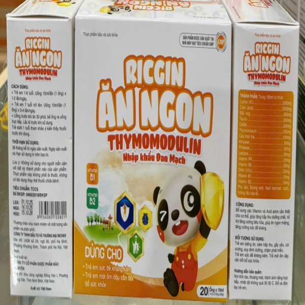 Ricgin Ăn Ngon Thymodulin (Gấu Trúc) (Hộp/20 Ống X 10Ml)) K56H