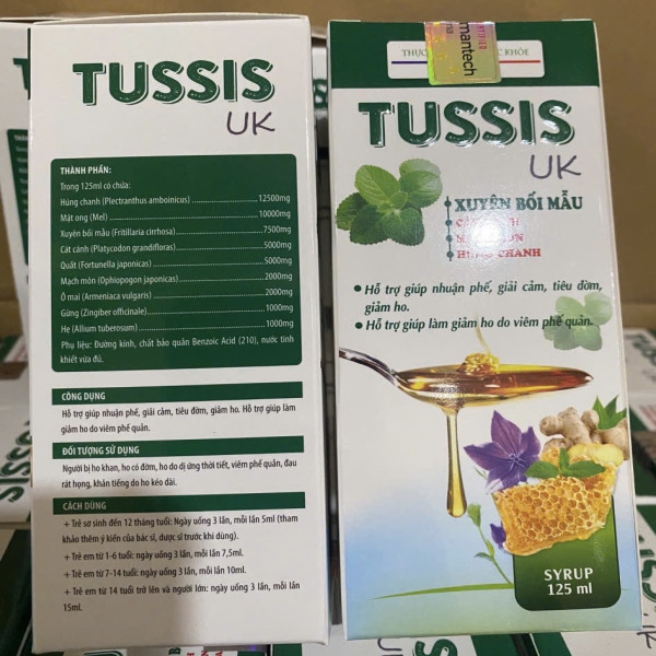 Siro Ho Tussis Xanh Đậm Thúy Lọ 120 Ml