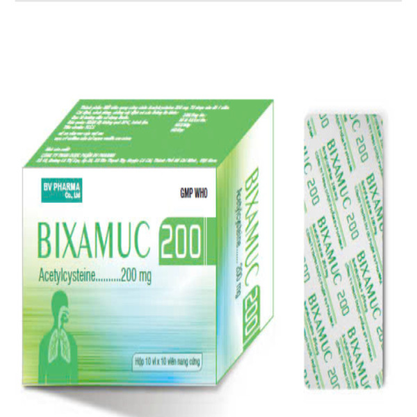 Bixamuc 200Mg (Acetylcystein) Viên _Bv Pharma (Hộp/100V)