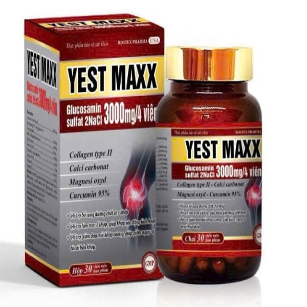Yest Maxx Glucosamin 3000 Đỏ Rostex Pharma (H30V)