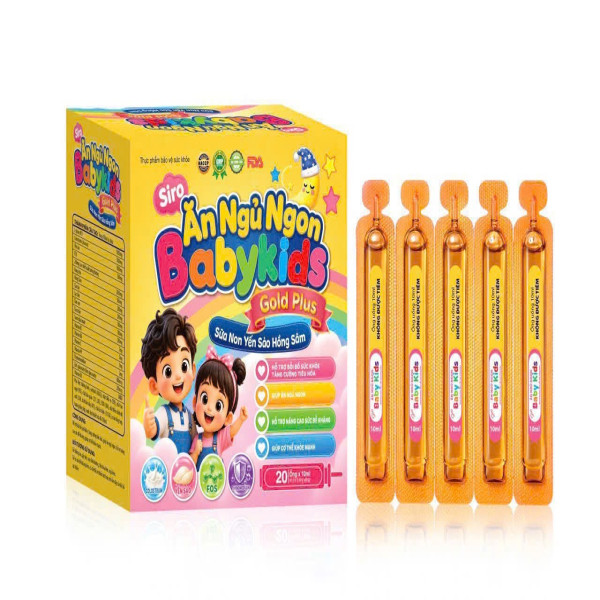 Ăn Ngủ Ngon Baby Kid Gol Hộp (20 Ống * 10 Ml) 2 Bé Dơ Ngón Tay (K/48 Hộp)