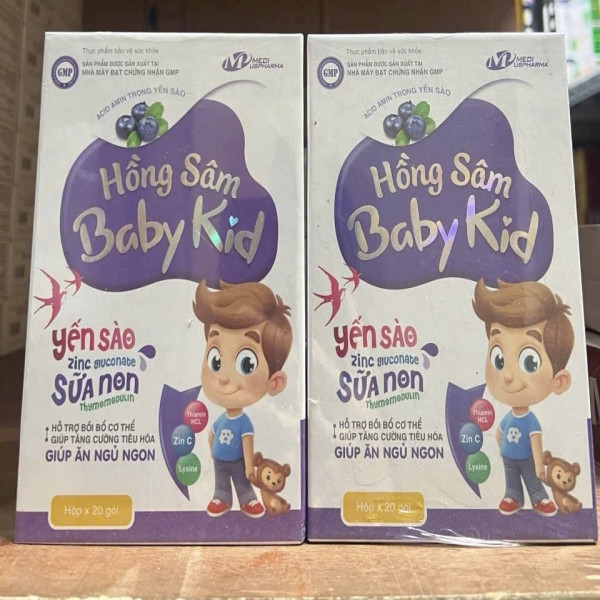 Baby Kid Hồng Sâm Tím Gỗ Hộp 20 Gói Thạch