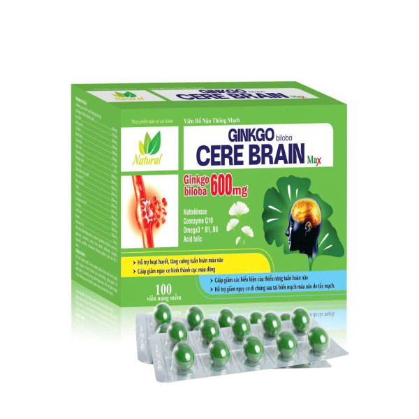 Ginko Cere Brain Max 600 Mg Hộp 100 Viên