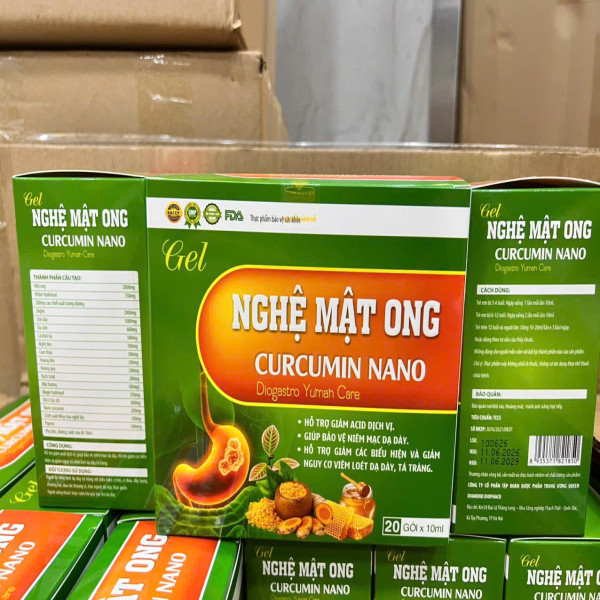 Gel Nghệ Mật Ong Curcumun Nano Gói Xanh Dio ( K/32 Hộp)