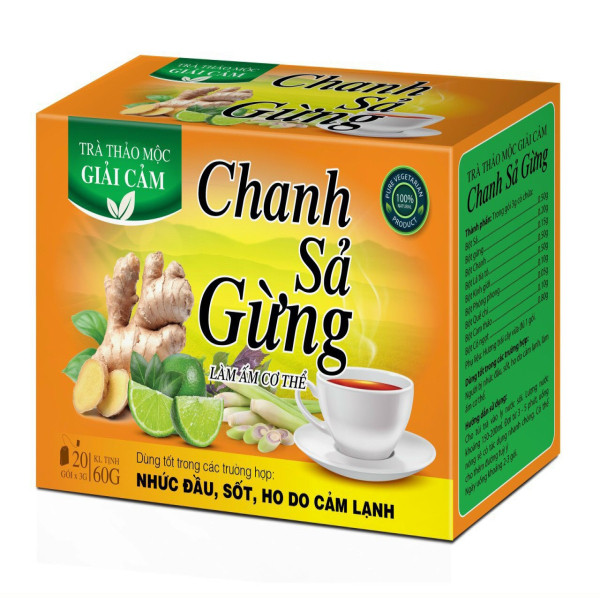 Trà Chanh Sả Gừng Giải Cảm (H20 Gói)
