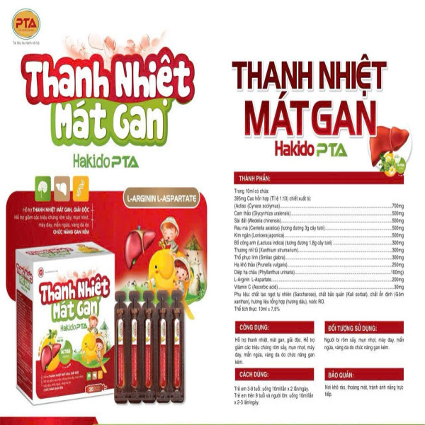 Thanh Nhiệt Mát Gan Hakido Pta ( 20 Ống/H)