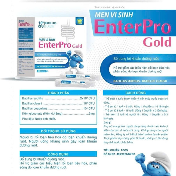 Men Vi Sinh Enterpro Gol (Hộp/20 Ống)