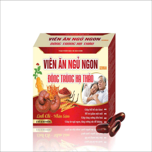 Viên Ăn Ngủ Ngon Đông Trùng German Zn (50 Viên/Hộp)