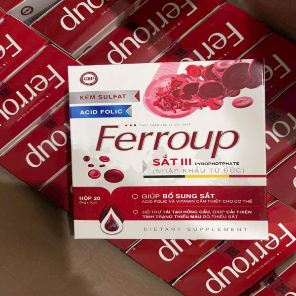 Sắt Ferroup (Hộp 20 Ống X 10Ml)