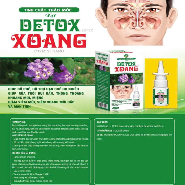 Xịt Detox Xoang (Lọ/ 20Ml) K/144 Hộp