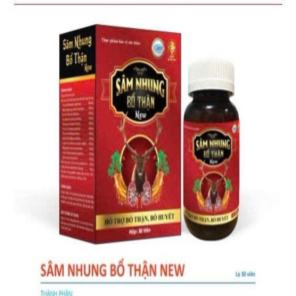 Sâm Nhung Bổ Thận New Lọ 30V Md Đỏ