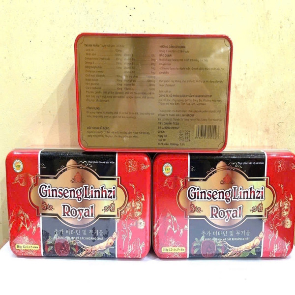 Ginseng Linzhi Royal Kore Hộp Sắt 60 Viên