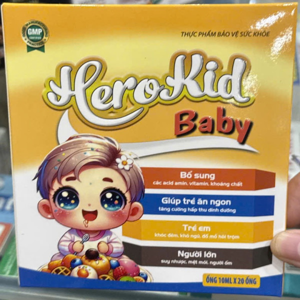 Herokid Baby Ăn Ngon ống _Vipro USA (Hộp/20 Ống X 10Ml) K93H