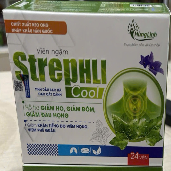 Viên Ngậm Strephil Cool Hộp 24 Viên